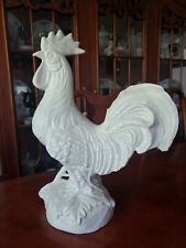 Large White Ceramic Rooster Sculpture Made in Italy 17