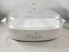 Corning Ware Blue Country Cornflower Ribbon Basket A-10-B Dish with Dome Lid picture