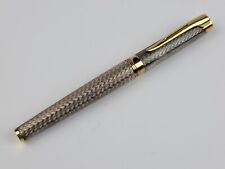 Waterman L`Etalon Sterling Silver Gold Basketweave Ballpoint Pen Tested Engraved picture