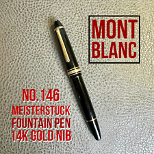 Montblanc Meisterstuck 146 VTG 1980s 14K Nib Fountain Pen Piston Filler picture