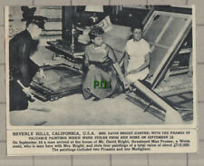 C1413) David Bright Stolen Paintings Miss Prosser Beverley Hills USA - 1961 Clip picture