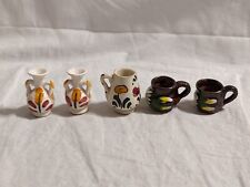 Lot of 5 Miniature Mug/Vase/Jug, Unknown Artist, Various Colors - PRE-OWNED  picture