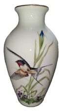 VTG Meadowland Bird Vase Basil Ede Limited Edition 1980 Franklin Porcelain Japan picture