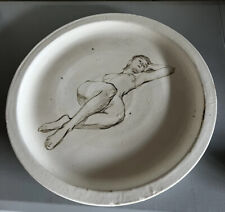 Rare Terre de Faience French Charger w/Nude in Manner of Degas picture