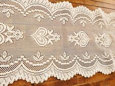 Vintage Elegant Ivory Lace Table Runner Hearts and Flowers 18 x 50 inch picture