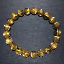 10mm Natural Hair Rutilated Quartz Crystal Round Beads Bracelet AAA picture