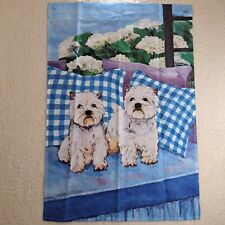 West Highland Terrier Westie Garden Flag Double Sided 24x35 USA Made Toland picture