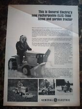 GE Elec-Trak E15 Garden Tractor General Electric Snow 1970 Vintage Print Ad picture
