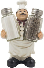 Ebros Bon Appetit Wine Master Standing Culinary Chef Salt and Pepper Shakers Ho picture