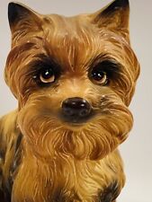 MCM Ceramic Planter Yorkshire Terrier Yorkie Dog VERY REALISTIC picture