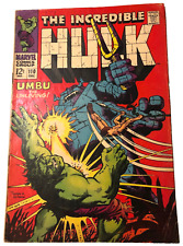 Marvel Comic #110 Incredible Hulk December 1968 Vintage Original picture