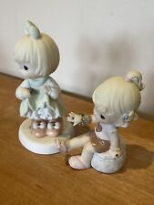 Precious Moments Sparkling Figurines, You're A Gem & Fill Your Shoes, Lot of 2 picture