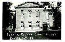 RPPC Platte County Court House Platt City MO Missouri UNP Postcard picture
