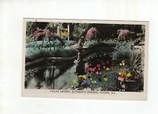 1945 Vintage Post Card - Italian Gardens -  Butchart's Gardens - Victoria, B.C. picture