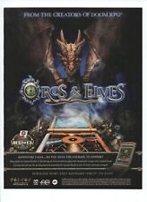 2006 Orcs & Elves Mobile Phone Video Game Print Ad Art RPG RARE picture
