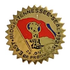 Vintage East Ridge Tennessee Seal 1921 Pioneer of Progress Travel Souvenir Pin picture