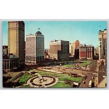 Postcard MI Detroit Grand Circus Park Downtown picture