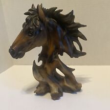 Vintage Resin Horse Head Animal Statue Sculpture Figurine Beautiful Colors picture