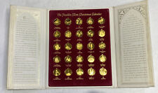 1988 Franklin Mint Christmas Advent CalEnder 24 kt Gold Plated Coin Ornaments picture