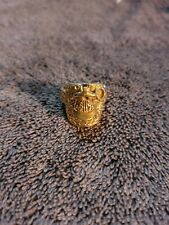 Saddle Ring 14k sz 8 very intricate details 14 grams weight. Fancy estate pc  picture