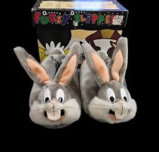 1995 Looney Tunes Fuzzy Slippers Bugs Bunny Warner Bros Studio Size Adult L 9/10 picture