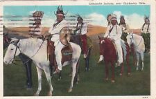 Comanche Indians near Chickasha Oklahoma OK 1939 to Winfield KS Postcard D28 picture