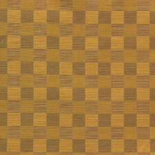 Groundworks Stereopticon Check Gold Silk Wool Upholstery Fabric MSRP $196/yd picture