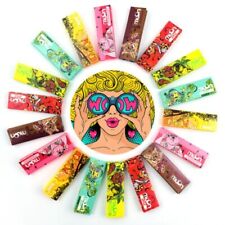 🌈🍎Moon 18 Packs 6 Flavored Rolling Paper 1 1/4 Size 77 mm Wood Combo Pack🍓🍌 picture