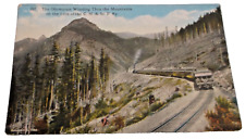 1920 MILWAUKEE ROAD OLYMPIAN IN THE MOUNTAINS USED POST CARD picture