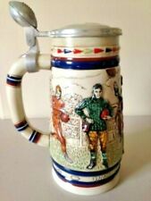Handcrafted Beer Stein by Avon, Football Theme, 1983, Great for Christmas picture