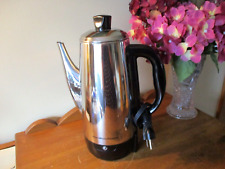 HAMILTON BEACH 12 CUP ELECTRIC PERCOLATOR COFFEE POT #40616 STAINLESS STEEL picture