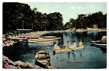 Antique Boat Landing, Ladies in a Boat, Willimantic, CT Postcard picture