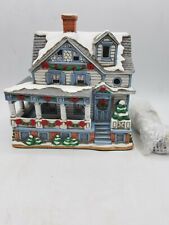 Lefton Lakehurst Blue House Home Building 0770/4500 New with box and COA picture