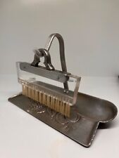 Vintage c1930s EVERLAST Forged Aluminum + Lucite silent butler / crumb tray + sw picture