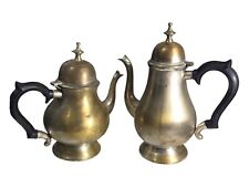 Vintage EPNS Brass Coffee & Tea Pots picture