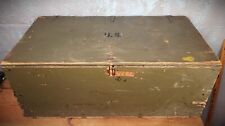 1943 WWII US Army Footlocker Chest Trunk OMAHA FIXTURE & SUPPLY Supply picture