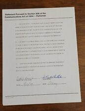 1989 MUSIC CONTRACT SIGNED RARE NBC AUTOGRAPH CYRIL NEVILLE TODAY SHOW picture