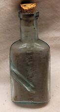 VERY CRUDE EMBOSSED KEMPS BALSAM BOTTLE ANTIQUE SAMPLE SIZE BOTTLE picture