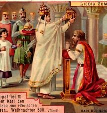 LIEBIG Trade Card Set S-372 Charlemagne Charles Great King Of The Franks picture
