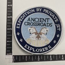 Vtg ANCIENT CROSSROADS EXPEDITION BY PRIVATE JET EXPLORER II Airplane Patch 00X8 picture