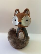 Needle Felted Wool Red Fox/Faux Fur Tail picture