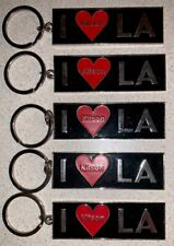 I LOVE L.A. Heart Shaped Horizontal Collectable Keychains (Lot of 5) Brand New picture