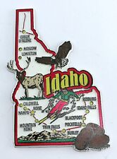 IDAHO STATE MAP AND LANDMARKS COLLAGE FRIDGE COLLECTIBLE SOUVENIR MAGNET picture
