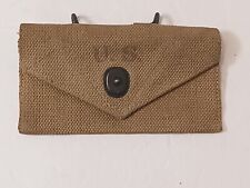 Early US WWII M1942 First Aid Kit Khaki Canvas Pouch Dated 1943 picture