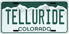 Telluride Colorado Aluminum License Plate picture