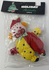 Vintage Holiday Accents Carnival Clown Christmas Tree Ornament Xmas Decoration picture