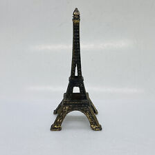 Vintage 1970s Brass Eiffel Tower Statue Figurine 5” Tabletop Decor Italy Made X picture