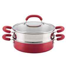 Rachael Ray Create Delicious 3qt Covered Sauteuse & Steamer Red Brand new picture