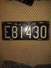 1938 New Jersey License Plate Antique Vintage Collectable Rat Rod Automotive Tag picture