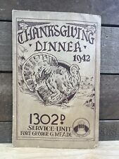 Vintage 1942 Thanksgiving Dinner Advertisement O.Brokta  picture